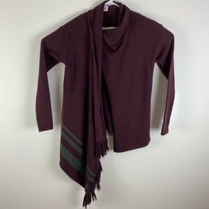 Cabi cotton stripe button cardigan shawl sweater S